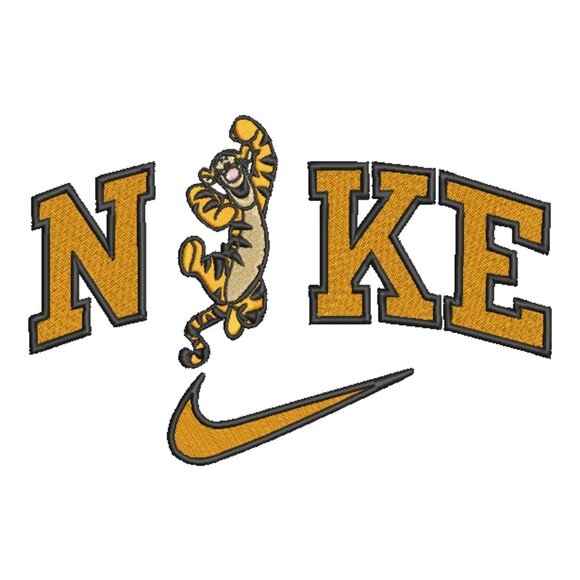 Nike Tigger HOODIE Embroidered Adult Unisex Sweatshirt Winnie Pooh - Picture 3 of 5